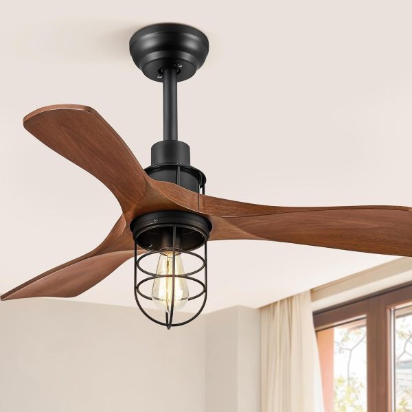 36Inch Ceiling Fans with Lights and Remote Control Farmhouse Flush Mount Ceiling Fan with 6-Speeds,Low Profile Ceiling Fans with Quiet Reversible DC Motor for Patio Living Room Bedroom