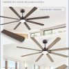 84 Inch Ceiling Fans with Lights, Oil Bronze Modern Ceiling Fan with Remote,Large Farmhouse Indoor & Outdoor Ceiling Fan with 8 Dual Finish Blades, Quiet DC Motor, Bright LED Light