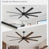 80 Inch Ceiling Fan No Light with Remote. Large Industrial Ceiling Fans, 6-Speeds, Quiet Reversible DC Motor, 8 Blades, Indoor/Outdoor Ceiling Fan for Living Room, Garage, Patio