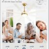 65 Inch Ceiling Fans with Lights and Remote, Gold Indoor/Outdoor Ceiling Fan with Quiet Reversible DC Motor, 6 Speeds, 3CCT, 8 Blades Large Ceiling Fan for Living Room Bedroom Patio