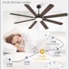 72 Inch Ceiling Fans with Lights, Oil Bronze Modern Ceiling Fan with Remote,Large Farmhouse Indoor & Outdoor Ceiling Fan with 8 Dual Finish Blades, Quiet DC Motor, Bright LED Light