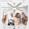 72 Inch Large Ceiling Fans with Lights, Grey Modern Ceiling Fan with Quiet DC Motor, 3CCT, Indoor/Outdoor Ceiling Fan with Dual Finish Reversible 7 Blades, Timer for Living Room, Patio