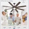 72 Inch Ceiling Fans with Lights, Large Farmhouse Ceiling Fans with Remote, Oil Bronze Ceiling Fan Fixtures with Bright LED Light for Living Room, Bedroom, Kitchen