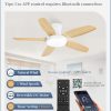Ceiling Fans with Lights, 42 inch Low Profile Flush Mount Ceiling Fan with Remote/APP Control,Black Modern Ceiling Fan with LED Light for Bedroom Indoor Outdoor-LED Dimmable, 3CCT, 6 Speeds
