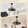 20 Inch Farmhouse Rustic Ceiling Fan with Light and Remote, Black Chandelier Fan with Bear and Deer Design,Summer Sand Beach Design,Rustic Chandeliers for Living Room, Bedroom