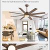Ceiling Fans with Lights, 60 inch Large Ceiling Fan with Light and Remote, Outdoor Bronze Ceiling Fan for Living Room Patio, 6 Speeds, Reversible Quiet DC Motor, 3 CCT, Bi-Color 8 Blades