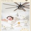 Farmhouse Ceiling Fans with Lights and Remote, 72 Inch Grey Industrial Caged Ceiling Fans for Bedroom Living Room Kitchen, 6 Speed Reversible Quiet DC Motor, Dual Finish 8 Blades