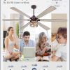 72 Inch Farmhouse Ceiling Fans with Lights and Remote,Industrial Large Ceiling Fan with 6-Speed Reversible DC Motor and 6 Dual Finish Blades,Oil Bronze Ceiling Fan with Light for Living Bedroom Patio