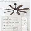 62 Inch Ceiling Fans with Lights, Oil Bronze Modern Ceiling Fan with Remote,Large Farmhouse Indoor & Outdoor Ceiling Fan with 8 Dual Finish Blades, Quiet DC Motor, Bright LED Light