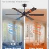 52 Inch Ceiling Fans No Light with Remote, Modern Ceiling Fan Without Light, Dual Finish 6 Blades, Reversible DC Motor, 6 Speed, Large Ceiling Fan for Indoor or Covered Outdoor, Oil Bronze