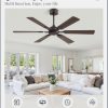 52 Inch Ceiling Fans No Light with Remote, Modern Ceiling Fan Without Light, Dual Finish 6 Blades, Reversible DC Motor, 6 Speed, Large Ceiling Fan for Indoor or Covered Outdoor, Oil Bronze