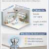 60 Inch low profile ceiling fan, Brushed Nickel Large Ceiling Fan no Lights, 6-Speeds, Quiet Reversible DC Motor, Indoor/Outdoor Ceiling Fans no light for Patios, Living Room, Bedroom