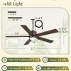 52 In Outdoor Ceiling Fan Hanging Fan Outdoor Ceiling Fans, Waterproof, with Light, Remote, 52 In, Wet Rated, IP65, 6 Speed, 3CCT, Plug in, for Patios, Porch, Gazebo, Oil-Bronze