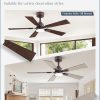 2 Pack of 42 Ceiling Fans with Lights and Remote, Modern Low Profile Ceiling Fans with Dimmable 3CCT Quiet DC Motor, Reversible Celing Fan with 6-Speeds Timer for Bedroom, Oil Bronze