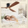 Ceiling Fans with Lights and Remote Control,Modern Flush Mount Ceiling Fan with 3 LED Colors,Outdoor Low Profile Ceiling Fans with 6-Speeds Timer DC Motor for Bedroom Living Room Patio
