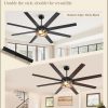 65 Inch Farmhouse Ceiling Fan with Lights & Remote Control, Quiet Reversible DC Motor, Wooden Blades, Seeded Glass Lampshade - Ideal for Bedroom, Living Room, Dining Room
