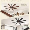 72 Inch Farmhouse Ceiling Fan with Lights and Remote, Black Ceiling Fan with Lights, Modern Ceiling Fans with 6-Speed Reversible DC Motor, 3CCT, Large Ceiling Fans for Living Room, Bedroom, Patio