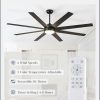 16in and 65 Inch Ceiling Fans with Lights and Remote, Black Fandelier Ceiling Fan with 6 Speeds and Timing, Modern Fan Lights Ceiling Fixtures for Kitchen, Bedroom, Outdoor