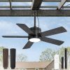 42 In Outdoor Ceiling Fan Hanging Fan Outdoor Ceiling Fans, Waterproof, with Light, Remote, 42 In, Wet Rated, IP65, 6 Speed, 3CCT, Plug in, for Patios, Porch, Gazebo, Black