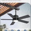 42 In Outdoor Ceiling Fan Hanging Fan Outdoor Ceiling Fans, Waterproof, with Light, Remote, 42 In, Wet Rated, IP65, 6 Speed, 3CCT, Plug in, for Patios, Porch, Gazebo, Black