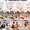 Ceiling Fan with Lights Remote Control, Large Ceiling Fan White, 6 Blades 6 Speeds 3 CCT Modern Ceiling Fans Light for Outdoor Indoor Patios Living Room Porch Garage Warehouse
