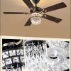 48 Inch Crystal Chandelier Fan with 22w LED, Fandelier Ceiling Fan with Light, Dimmable, 3CCT, 6-Speeds, Quiet DC Motor, Ceiling Fan Chandeliers, Modern Ceiling Fans for Bedroom, Living Room