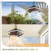 Outdoor Ceiling Fans with Light for Patios, 20" Weatherproof Plug in Ceiling Fan, Gazebo Fan Remote&APP Control, 3CCT Dimmable,Caged Ceiling Fan with Hanging Hook for Porch, Pergola,Canopy