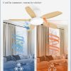 Ceiling Fans with Lights, 42 inch Low Profile Flush Mount Ceiling Fan with Remote/APP Control,Black Modern Ceiling Fan with LED Light for Bedroom Indoor Outdoor-LED Dimmable, 3CCT, 6 Speeds
