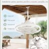 Outdoor Ceiling Fans with Light for Patios, 20" Weatherproof Plug in Ceiling Fan, Gazebo Fan Remote&APP Control, 3CCT Dimmable,Caged Ceiling Fan with Hanging Hook for Porch, Pergola,Canopy