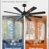 Ceiling Fans with Lights and 62" Ceiling Fans no Light, Indoor or Covered Outdoor Ceiling Fans for Patios, 6 Speed, DC Motor Large Ceiling Fan