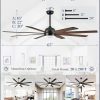16in and 65 Inch Ceiling Fans with Lights and Remote, Black Fandelier Ceiling Fan with 6 Speeds and Timing, Modern Fan Lights Ceiling Fixtures for Kitchen, Bedroom, Outdoor