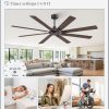 72 Inch Ceiling Fans No Light with Remote, Modern Ceiling Fan Without Light, Dual Finish 8 Blades, Reversible DC Motor, 6 Speed, Large Ceiling Fan for Indoor or Covered Outdoor, Oil Bronze