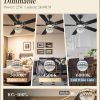 48 Inch Crystal Chandelier Fan with 22w LED, Fandelier Ceiling Fan with Light, Dimmable, 3CCT, 6-Speeds, Quiet DC Motor, Ceiling Fan Chandeliers, Modern Ceiling Fans for Bedroom, Living Room