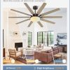 65 inch Large Oil Rubbed Bronze Ceiling Fans with Lights and Remote, Indoor/Outdoor Farmhouse Ceiling Fan with 10 Blades, 32W LED Light 3 CCT, 6 Speed Reversible Quiet DC Motor, Dual Finish Blades