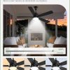 Outdoor Ceiling Fans with Light for Patios Black