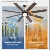 72 Inch Ceiling Fans with Lights, Large Farmhouse Ceiling Fans with Remote, Oil Bronze Ceiling Fan Fixtures with Bright LED Light for Living Room, Bedroom, Kitchen