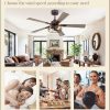 1 Pack Farmhouse 60 Inch Ceiling Fans with Lights, Industrial Caged Ceiling Fans for Bedroom Living Room, Double-Sided 5 Blades Rustic Ceiling Fan-Oil Bronze