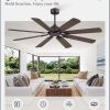 62 Inch Ceiling Fans No Light with Remote, Modern Ceiling Fan without Light, Dual Finish 8 Blades, Reversible DC Motor, 6 Speed, Large Ceiling Fan for Indoor or Covered Outdoor, Oil Bronze