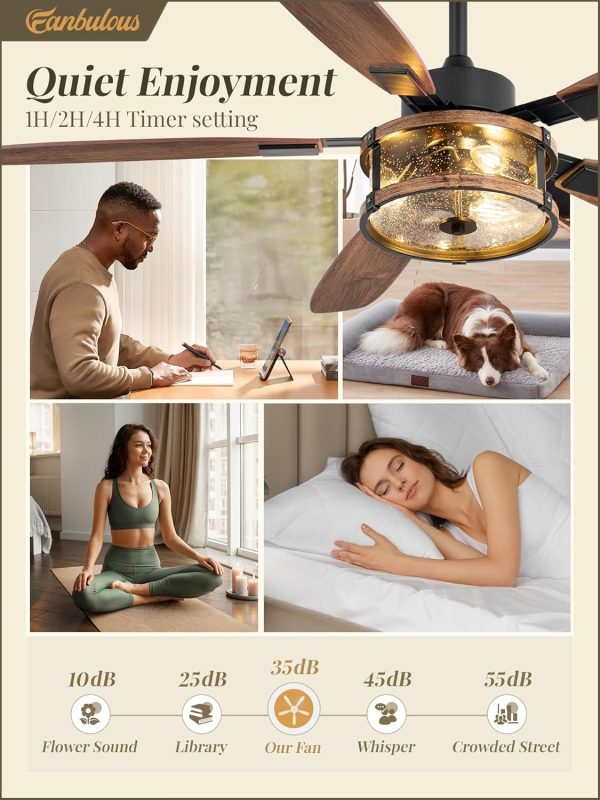 Farmhouse Ceiling Fan with Light and Remote, Black Rustic Flush Mount Ceiling Fans for Bedroom Living Room, Industrial Caged Ceiling Fan for 6 Speed Reversible Motor, 5 Dual Blades