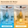 Low Profile Ceiling Fans with Lights, Remote/App Control, Dimmable, Quiet Indoor/Outdoor Ceiling Fan for Covered Patio, Bedroom, Kitchen, Walnut Color
