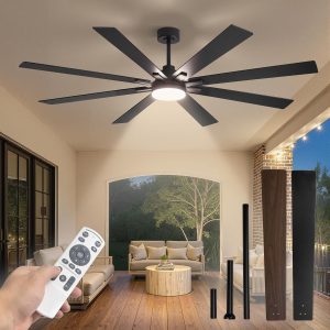 81GZ-0YAp7L._AC_SL1500_.jpg 72 Inch Ceiling Fans with Lights and Remote, Dual-Sided Reversible Blades for Versatile Dcor, Quiet DC Motor, 120 Wide-Angle Customized Brightness & 3CCT, Damp Rated for Indoor/Outdoor Use