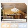 Outdoor Ceiling Fans with Light for Patios, 20" Weatherproof Plug in Ceiling Fan, Gazebo Fan Remote&APP Control, 3CCT Dimmable,Caged Ceiling Fan with Hanging Hook for Porch, Pergola,Canopy