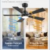 2 Pack of 42 Ceiling Fans with Lights and Remote, Modern Low Profile Ceiling Fans with Dimmable 3CCT Quiet DC Motor, Reversible Celing Fan with 6-Speeds Timer for Bedroom(Black)