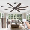 72 Inch Ceiling Fans No Light with Remote, Modern Ceiling Fan Without Light, Dual Finish 8 Blades, Reversible DC Motor, 6 Speed, Large Ceiling Fan for Indoor or Covered Outdoor, Oil Bronze