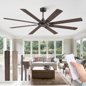 81HvZrwc8pL._AC_SL1500_.jpg 72 Inch Ceiling Fans No Light with Remote, Modern Ceiling Fan Without Light, Dual Finish 8 Blades, Reversible DC Motor, 6 Speed, Large Ceiling Fan for Indoor or Covered Outdoor, Oil Bronze