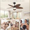 Tropical Ceiling Fans with Lights and Remote/APP Control, 42 Inch Palm Leaf Ceiling Fan with RGB Dimmable Light, Noiseless Modern Ceiling Fan for Bedroom, Indoor/Outdoor Patio Use