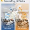 Modern Ceiling Fans with Lights,Silver Chandelier Fan with 6-Speed Dimmable LED and Quiet Reversible DC Motor,Rustic Fandelier Ceiling Fan with 5 Dual Finish Blades for Bedroom Living Room