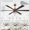 Farmhouse Ceiling Fans with Lights and Remote,Industrial Large Ceiling Fan with 6-Speed Reversible DC Motor and 6 Dual Finish Blades,Black Ceiling Fan with Light for Living bedroom Patio