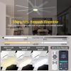 Large Ceiling Fan with Lights - Indoor/Outdoor Fan Remote & APP Control, Dimmable, DC Motor, Metal Ceiling Fan for Patio Living Room, White