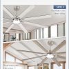 Modern Farmhouse 84 Inch Large Ceiling Fan, 6-Speed Reversible DC Industrial Ceiling Fans with Lights for Shop/Living Room/Covered Outdoor-Nickel